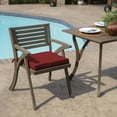 thumbnail image 3 of ARDEN Outdoor Seat or Rocking Chair Cushion, 19 x 18, Water Repellent, Fade Resistant, Ruby Red Leala, 3 of 12