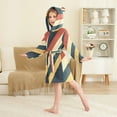 thumbnail image 4 of FORMRS Niños Bathrobe Unisex Hooded Robe Soft Plush Pajamas Sleepwear, Size 2-3T, Beige Stripes, 4 of 7