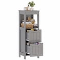 thumbnail image 7 of Walsunny Bathroom Storage Cabinets Floor Cabinet Organizer Freestanding Narrow Cabinet with Drawer Open Shelf for Bathroom Laundry Gray, 7 of 7