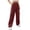 Wine, variant on OIOLOYJM Women's Cargo Sweatpants Straight Leg Athletic Pants Casual Loose Fit Joggers with Pockets Spring Gym Baggy Clothes Yellow M