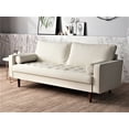 thumbnail image 2 of Uspridefurniture Faux Leather Back Support Mid Century Sofa, White, 2 of 2