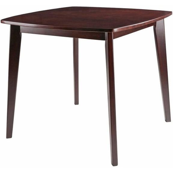 Pemberly Row Square Transitional Solid Wood Dining Table in Walnut