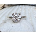 thumbnail image 2 of HeartsAndYou 1.2ct Engagement Ring for Women Round Cut Moissanite Solitaire Women 18k White Gold Over Silver, 2 of 9