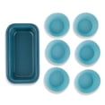 thumbnail image 3 of Thyme & Table Mini Kitchen Utensil Set with Whisk, Spatula, Mini Loaf Pan, Cupcake Liners, 11 Pieces, Blue, 3 of 5