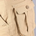 thumbnail image 5 of hopeusnice Mens Casual Beach Solid Color Pants Mid Waist Cotton Linen Cargo Wide Leg Running Trousers Activewear Multi-Pockets Fashion Summer Workout Khaki XXXXL, 5 of 6