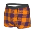 thumbnail image 5 of Goofa Fall Buffalo Plaid Printed Men's Boxer Briefs Underwear, Moisture-Wicking Underwear, Trunk,Soft and Breathable Cotton Underwear-, 5 of 9