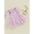 thumbnail image 3 of Biekopu Baby Girls Easter Dress Summer Bunny Print Mesh Tulle A-Line Princess Dress for Beach Party Cute Clothes, 3 of 8