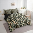 thumbnail image 3 of Feelyou Green Camouflage Bedding Comforter Set 7pcs for Teen, Cartoon King Bedding Sets, Abstract Geometric Reversible Bed Sheets, Ultra Soft Home Decor, 3-Piece, 3 of 7