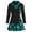 Green, variant on IROINNID Womens Plus Size Tops Plus Size Button Cowl Neck Long Sleeve Patchwork Plaid Print Tops,Green
