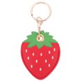 thumbnail image 1 of 1 Pce Manchon Protecteur en Forme de Fraise Porte-Clés Compatible pour Airtag, 1 of 8