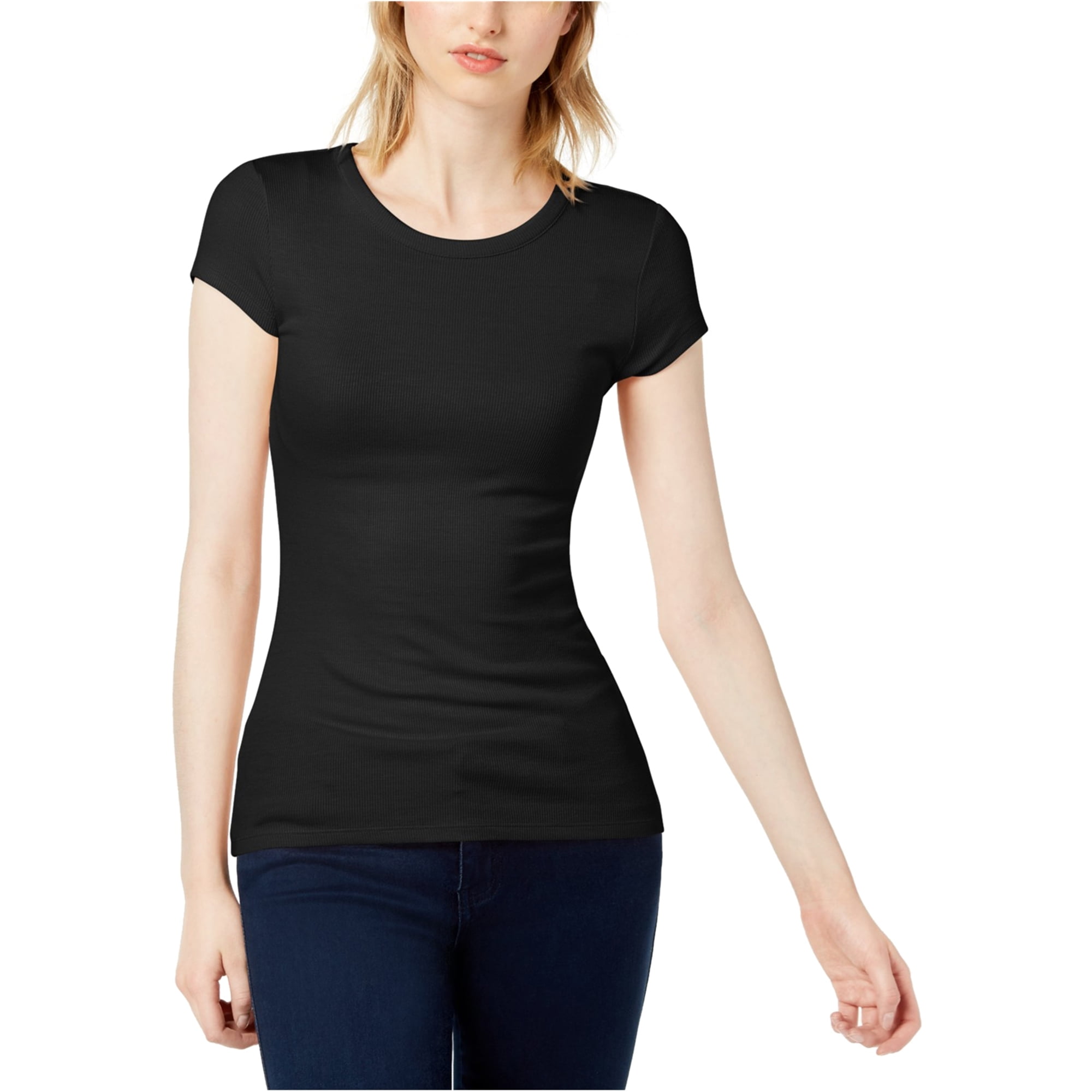 Bar III - Bar Iii Womens Ribbed Basic T-Shirt - Walmart.com - Walmart.com