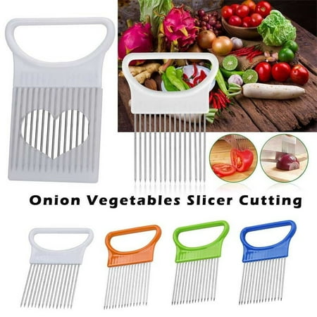 

Rack Tomato Vegetables Cutting Aid Holder Guide Slicing Cutter Safe Fork