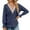 Navy, variant on yievot Women Solid Color V-Neck Long Sleeve Casual Top Blouse