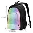 thumbnail image 5 of Pofeuu Beautiful Glitter Print Storage Laptop Backpack with USB Charging Port[Water Resistant] College Computer Bookbag Fits, 5 of 7