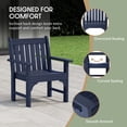 thumbnail image 6 of WestinTrends Malibu 5-Piece HDPE Outdoor Patio Chair and Round Table Dining Set, Navy Blue, 6 of 15