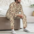 thumbnail image 6 of KLL Wine Glasses Sleepwear Mens Flannel Pajamas,Long Cotton Pj Set, 6 of 7