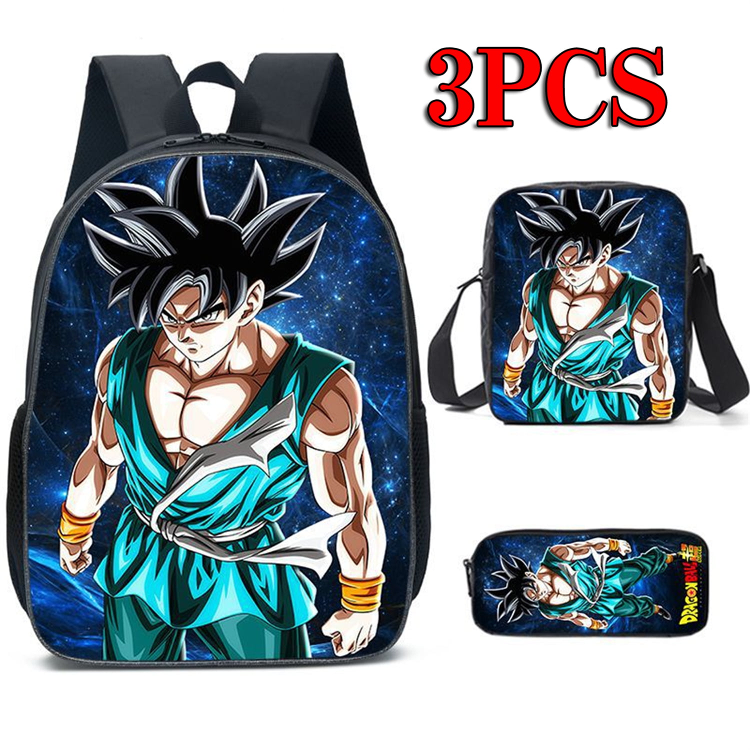 Anime Dragon Ball Backpack Shoulder Bag Son Goku Student School Bag With  Shoulder Bags And Pencil Box (#8) | Goku Dragon Ball School Bag Wear  Resistant Backpack Anime Travel Bag For Students