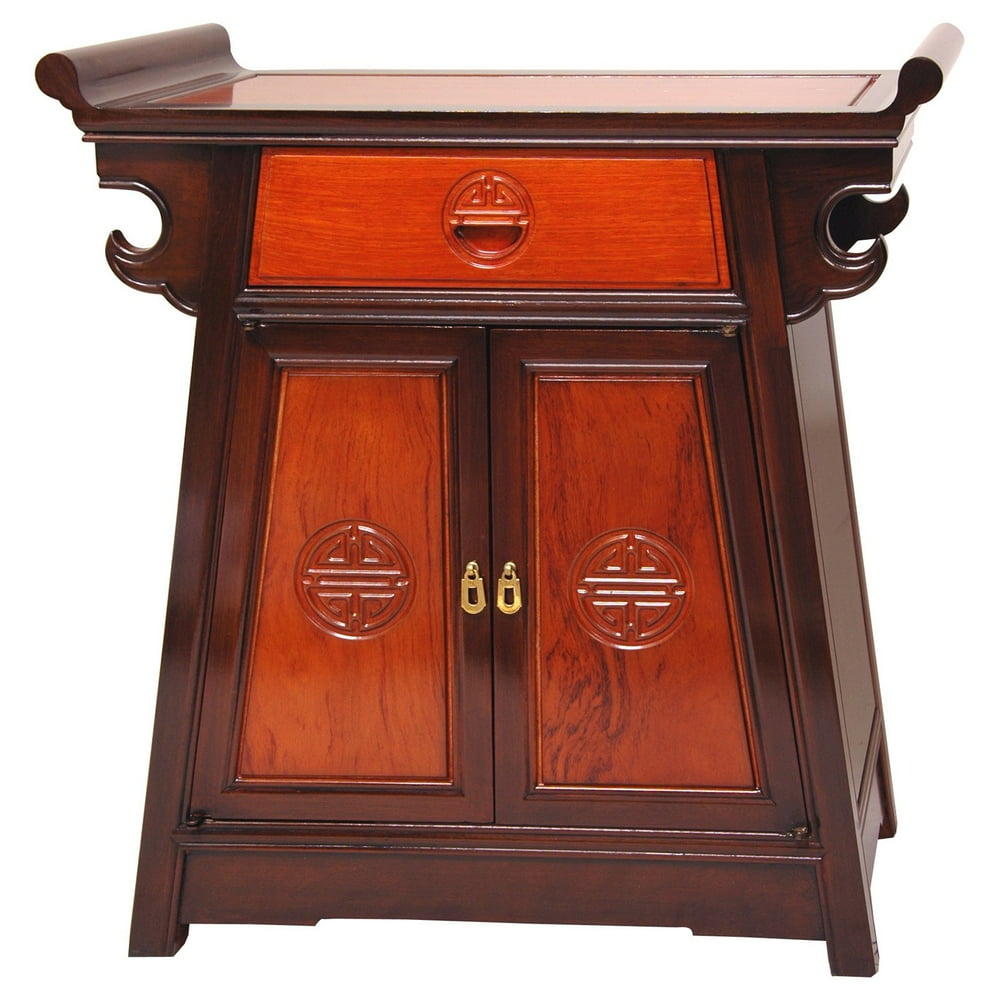 Oriental Furniture Rosewood Altar TwoTone, 27.50"H Walmart