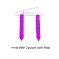 thumbnail image 2 of Eigraketly Partido de fútbol americano cinturón de entrenamiento ajustable PVC deportes Rugby fútbol competición práctica etiqueta cintura correa Ropa Deportiva, Zapatos 3 uds blanco morado Eigraketly OD029002-03, 2 of 6