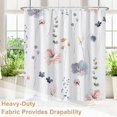 thumbnail image 2 of Floral Shower Curtain, Flower Plant Herb Bathroom Curtain, Minimalist Modern Bloom Shower Curtain Set with 12 Hooks for Bathroom, 72Wx72L inch, 2 of 6