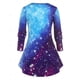 thumbnail image 2 of Camiseta con Estampado de Galaxia en Talla Extra Rosegal  Mangas largas de talla grande, 2 of 5