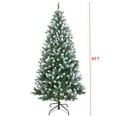 thumbnail image 3 of Eastvita 4FT Slim Pencil Christmas Tree,  Pine Cones & Holly Berries, Space-Saving PE/PVC, 3 of 6