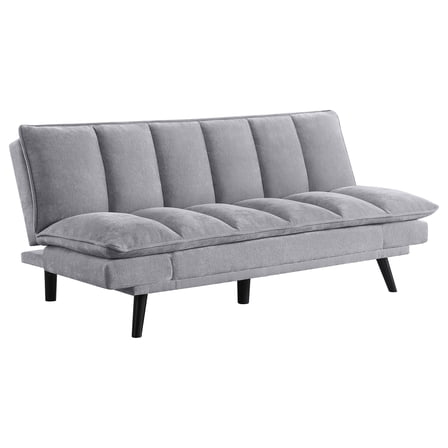 Laredo Upholstered Tufted Convertible Sofa Bed Light Grey