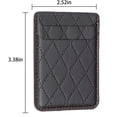 thumbnail image 3 of Decase for iPhone 15 Pro Max/Samsung Galaxy/Google and Most Smartphones Lightweight Universal Cash Wallet/Card Holder/ID Card Holder,Stick on Phone Back Wallet,Black Rhombus, 3 of 4