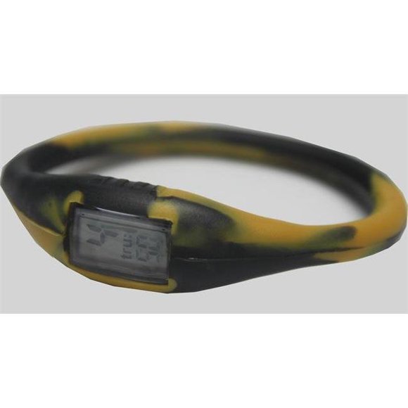 TRU Sports Watch - Silicone Band, Black & Gold - Small
