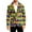 Yellow, variant on Mens Mar-di Gras Jacket Blazer Corduroy Mask Feather Print Slim Fit 2 Button Holiday Carnival Party Business Office Sport Coat