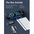 thumbnail image 3 of DAYBETTER 14" Digital Wall Clock, LED Large Display Alarm Clock for Bedroom with Night Light, Remote, 3 of 8