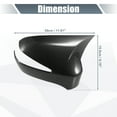 thumbnail image 3 of 1 Pair Car Rear View Mirror Cover Cap Overlay Black Carbon Fiber Pattern for Honda Civic 8th Gen 06-11, 3 of 6