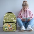 thumbnail image 2 of Aplkyhs Retro Dinosaur Backpack for Girls Boys for Students 6-18 Large Capacity Ergonomic Comfort School Backpack for Elementary Middle High School Daily Use Travel, 2 of 7