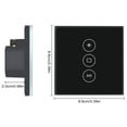 thumbnail image 4 of Tuya WiFi Interruptor inteligente Cortina eléctrica Control remoto inalámbrico Interruptor de control de voz, Negro Inevent EL001882-02B, 4 of 7