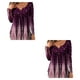thumbnail image 4 of Minnieouse Camisa de mujer Poliéster Cuello en V Estampado de flores Transpirable Lavable Blusa de manga larga Interior Exterior Compras Camisas Type9 NO9, 4 of 6