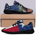 thumbnail image 3 of Texas Bluebonnet Flowers American flag Shoes Sneakers Black Size 10.5, 3 of 7