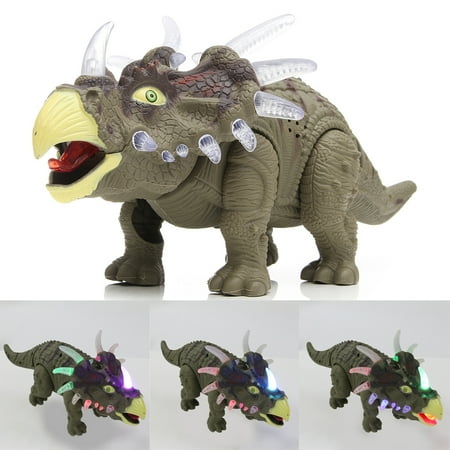 Shake Up Christmas Noten Battery Operated Remote Control Walking Movement Toy Dinosaur Figure w/ Shaking Head, Light Up Eyes and Sounds Kids Halloween Christmas Gift ()