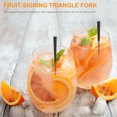 thumbnail image 2 of Shisuyan 500pcs Fruit Forks Tasting Appetizer Forks Picks Small Dessert Food Prism Pick, 2 of 9