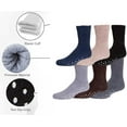 thumbnail image 3 of Gilbin Women’s Fuzzy Non-Slip Grip Crew Socks – Super-Soft Plush Warm Hospital & Slipper Socks, 3 of 7