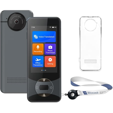 Language Translator Device, AI Translator Device W10 No WiFi Needed, Two Way Real Time Translator with 144 Languages, Voice/Offline/Photo Translation for Travel, Business, Learning (Black)
