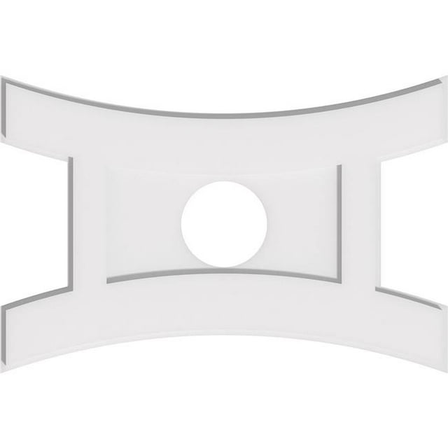 Ekena Millwork CMP26X17HN-05000 5 in. ID x 5.5 in. Rectangle Haven Architectural Grade PVC Contemporary Ceiling Medallion