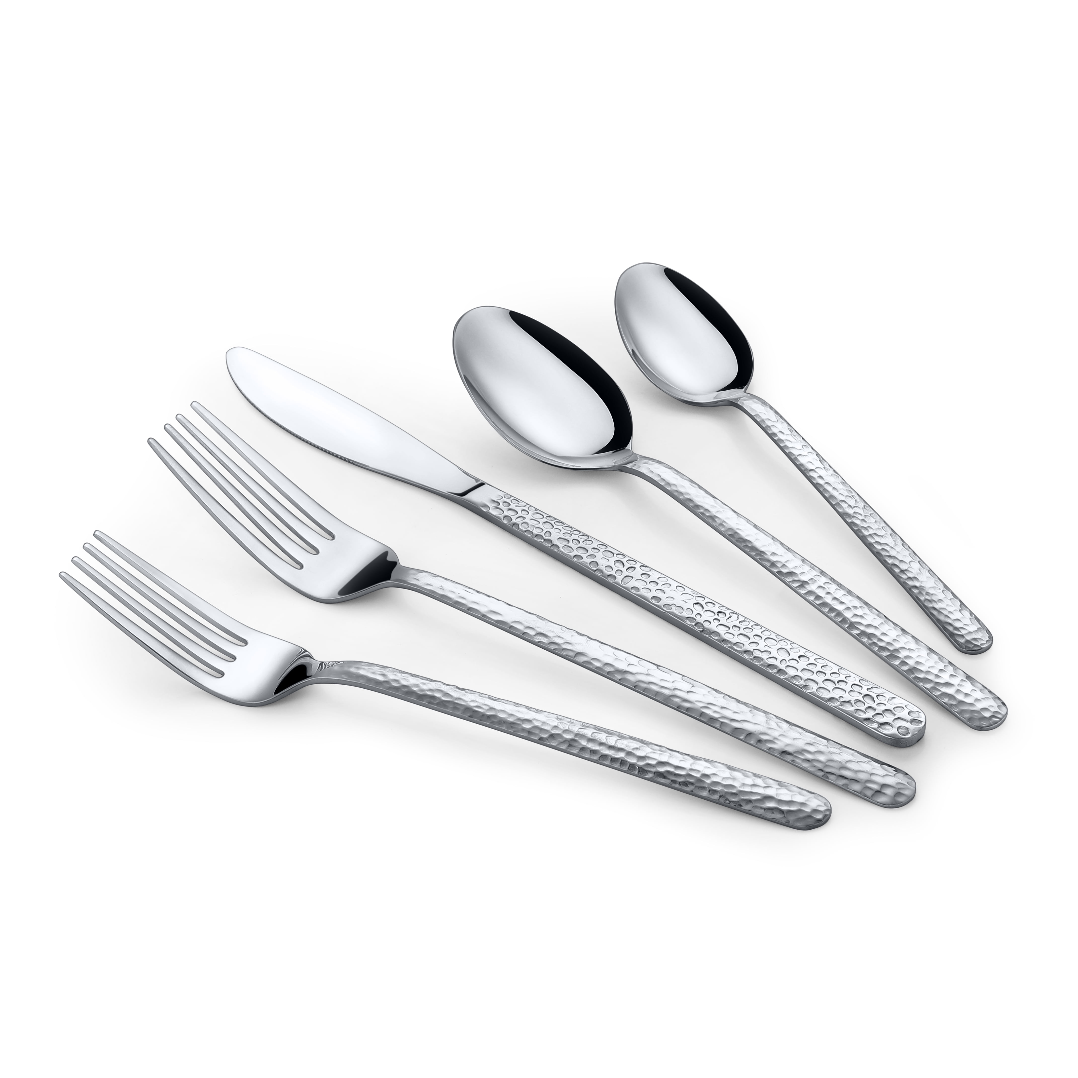 Mainstays 20-Piece Armatto Silver Matte Stainless Steel Flatware Set (Service for 4)