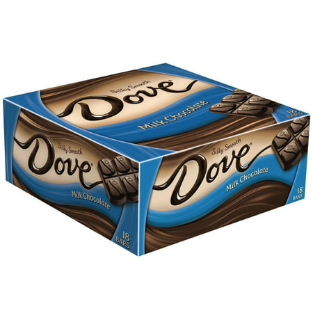 DOVE Milk Chocolate Singles Size Candy Bar 1.44-Ounce Bar 18-Count