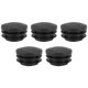 thumbnail image 1 of Black Plastic 35mm Dia Blanking End Caps Round Tube Insert 5 Pcs Banmo, 1 of 5