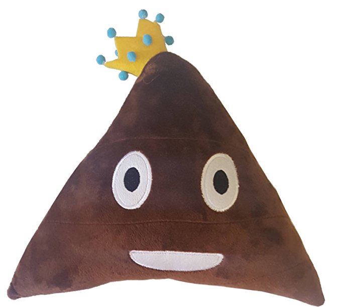 King Poop Emoji Pillow