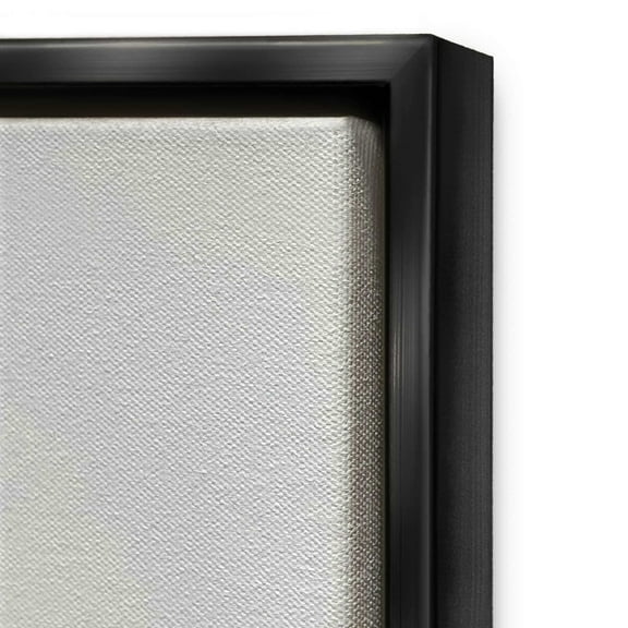 Stupell Industries Blooming Louisiana Magnolia State Pelican Intricate Patterns Graphic Art Jet Black Floating Framed Canvas Print Wall Art, Design by Valentina Harper