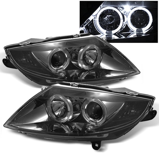 Fits Smoked 03 08 Bmw Z4 E85 Sport Coupe Roadster Halo Projector Led Headlights Walmart Com Walmart Com