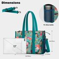 thumbnail image 5 of Teacher Tote Bag,German Shepherd Dog and Flower Teacher Utility Tote Bag,Large Work Tote Bags for Women with Multiple Pockets,Top Zipper Closure,13.8x10.6x6.7 Inch, 5 of 5