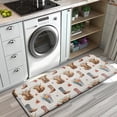 thumbnail image 3 of Beige Highland Cow Boot Flower Pattern Kitchen Rug Mat,Kitchen Runner Rugs Non Skid Washable,Decorative Kitchen Floor Mats for Kitchen,Sink,Laundry,17"x47.2", 3 of 7