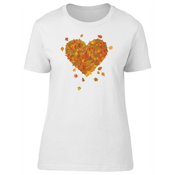 Heart Made Of Fall Leaves Tee Women's -Image by Shutterstock